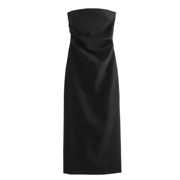 ASDS 2024 off shoulder black white long dress women bodycon beige midi dress wom
