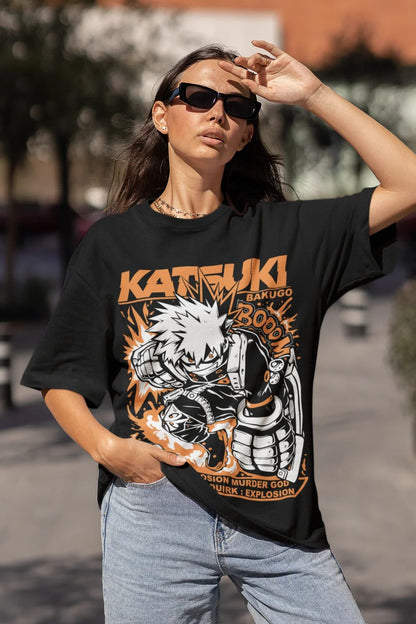 Bakugo Katsuki T-Shirt  Hero  MHA Anime Girl Gift Shirt Tee All Size Y2k Top  Women Clothing  Women Clothes  Tops