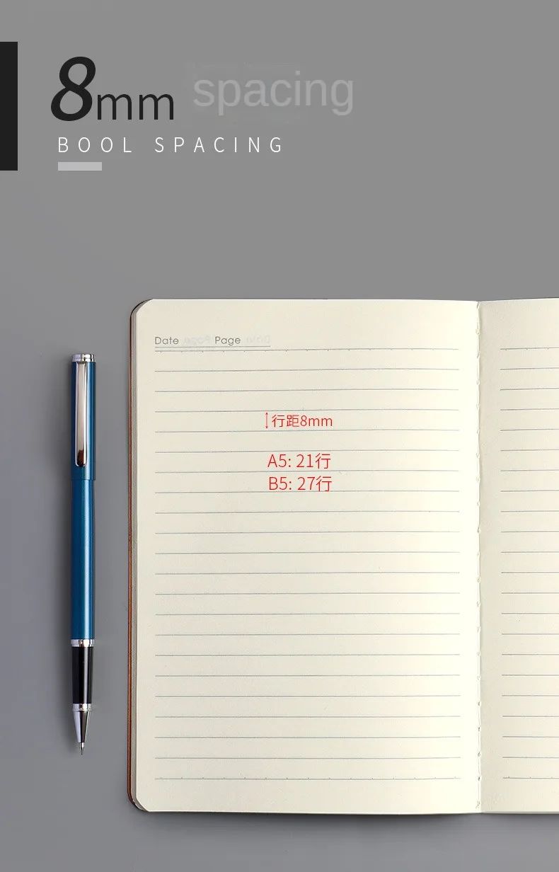 Vintage Kraft Cover A5 Notebook - Blank/Grid/Lined Writing Paper for Diary, Planner, School & Office Supplies