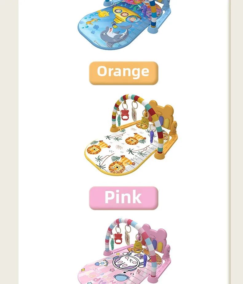Ginásio de Atividades Musical para Bebês, Tapete de Piano para Engatinhar, Brinquedos, Cobertor de Atividades para Recém-Nascidos, Almofada de Jogo com Pedais, Educação Infantil, Presentes de 0 a 36 Meses
