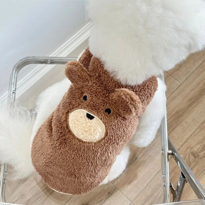 1.5-11.5kg Roupa de Inverno para Cães Suéter Colete de Pelúcia Macia para Teddy Bear Roupa Quente para Animais de Estimação Roupas Fofas para Teddy Schnauzer Roupas para Filhotes