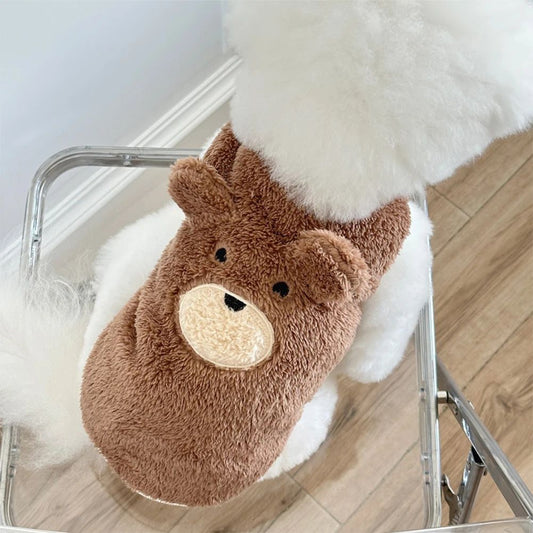 1.5-11.5kg Roupa de Inverno para Cães Suéter Colete de Pelúcia Macia para Teddy Bear Roupa Quente para Animais de Estimação Roupas Fofas para Teddy Schnauzer Roupas para Filhotes