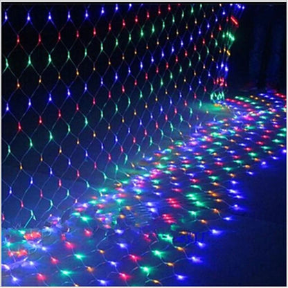 Luzes de corda de rede de LED 8 modos 220V 110V plugue UE/EUA Festival Decoração de Natal Guirlandas Festa de Natal Jardim Ano Novo Casamento