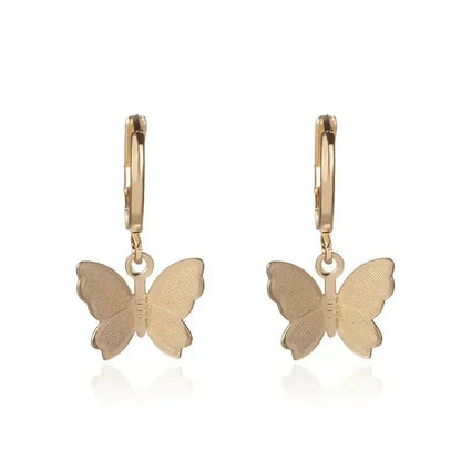 Brincos de Borboleta com Flores Coloridas, Conjunto de Sete Peças para Mulheres, Acessório Diário Personalizado, Joias de Festa, Presentes de Aniversário