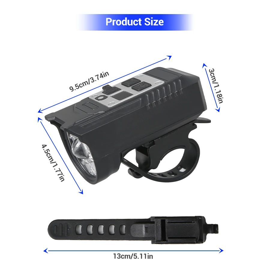 Rechargeable Bike Bicycle Front Lights 9 LED MTB Road Bike Headlight Tail Warning Lamp Waterproof Flashlight Cycling Accessories