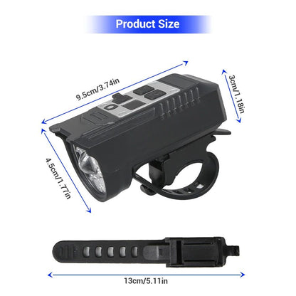 Rechargeable Bike Bicycle Front Lights 9 LED MTB Road Bike Headlight Tail Warning Lamp Waterproof Flashlight Cycling Accessories