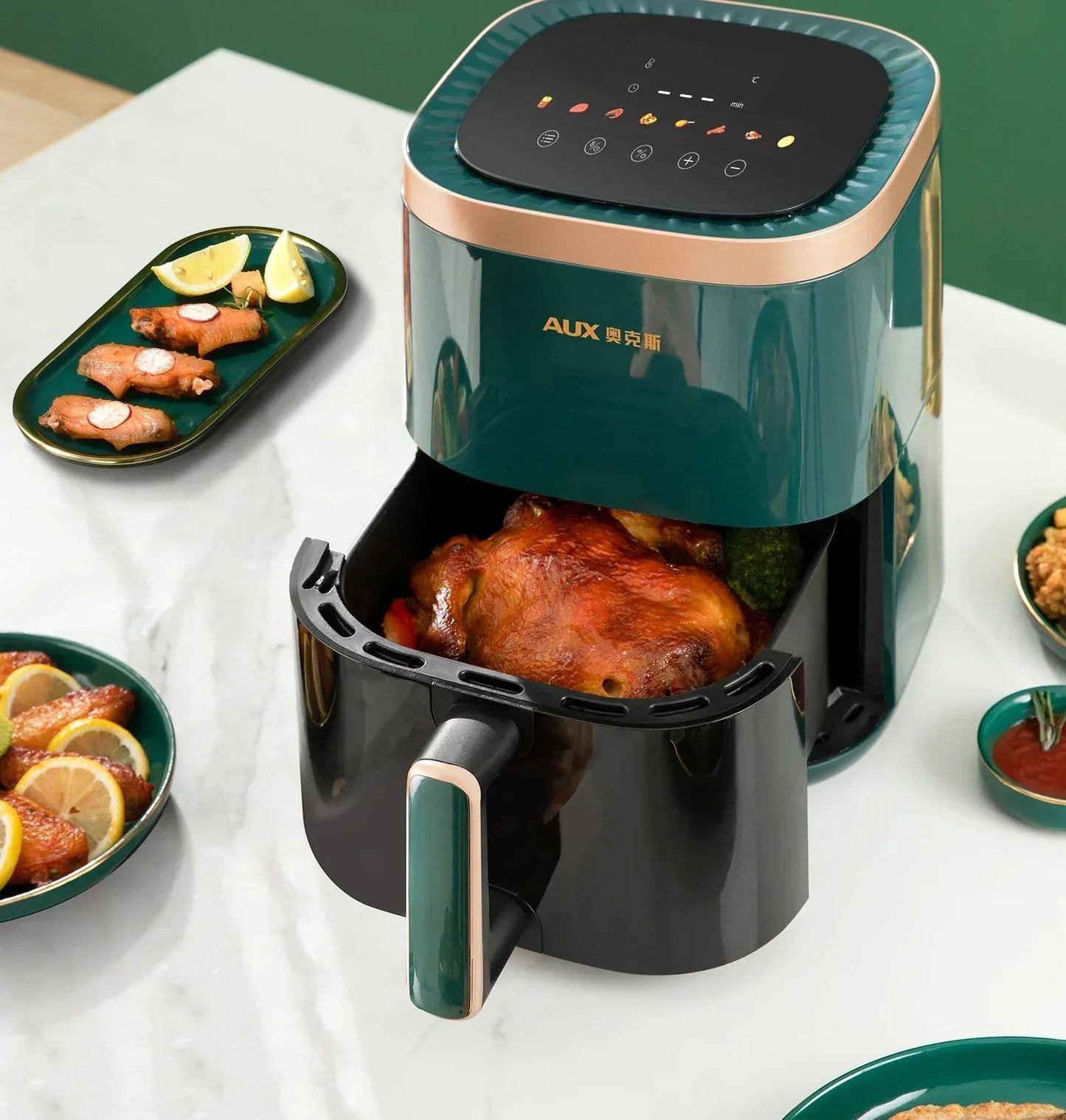 220V AUX Air Fryer and Oven Combo: Multifunctional, Fully Automatic, No Oil Technology, Easy-to-clean DD