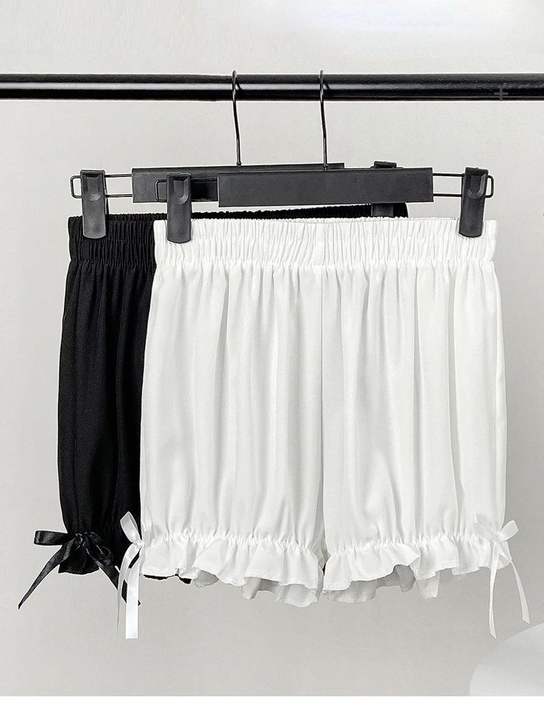 Summer Women's Shorts Bow Lace Thin Anti-exposure JK Lolita Pumpkin Leggings Outerwear Loose Bloomer Shorts Safety Pants