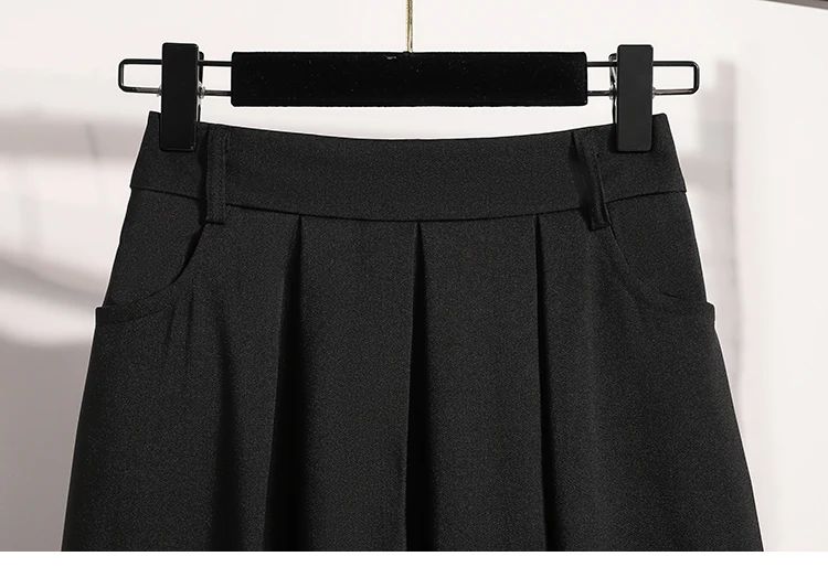 Solid Versatile Medium Length Pleated Skirt 2026 Plus Size Skirts A-Line Maxi Gown Spring Autumn New Half-length Umbrella Skirt