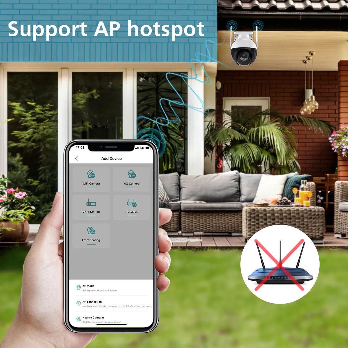 4K 8MP WiFi PTZ IP Camera Human Body Detection Indoor Outdoor Waterproof Color Night Vision Home Security Surveillance System