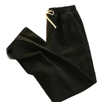 2025 New Solid Colors Men's Casual Long Jeans Classic Man Four Seasons Straight Denim Wide-leg Pants Light Blue Grey Black S-3XL