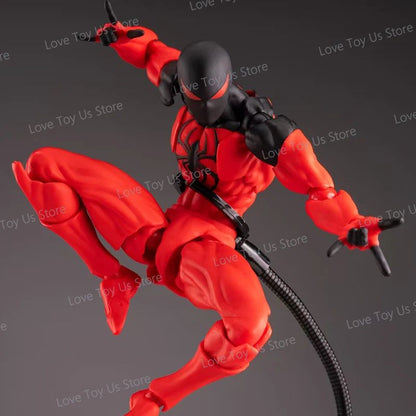Original Mess Toys Spider Man Simbionte Spiderman Messtoys Terno Preto Vizinho Aranha Escarlate Anime Boneco de Ação Presentes Brinquedos