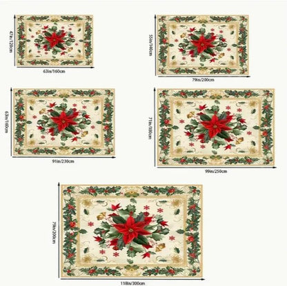 Christmas Luxurious Carpet Theme Indoor Area Living Room Mat Edge Large Mat Suitable for Bedroom Mats Window Sill Holiday Rugs