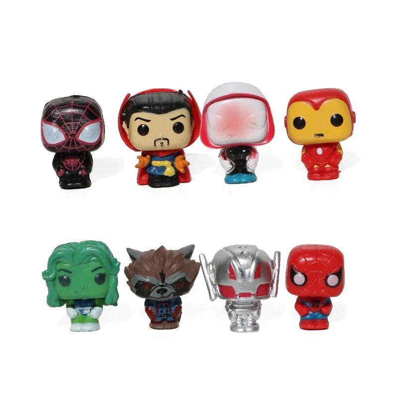 Marvel Christmas Advent Calendar Box Disney Mini Q Version Hulk Anime Figure Spiderman Iron Man Kids Toys 24pcs Figure Gift Box