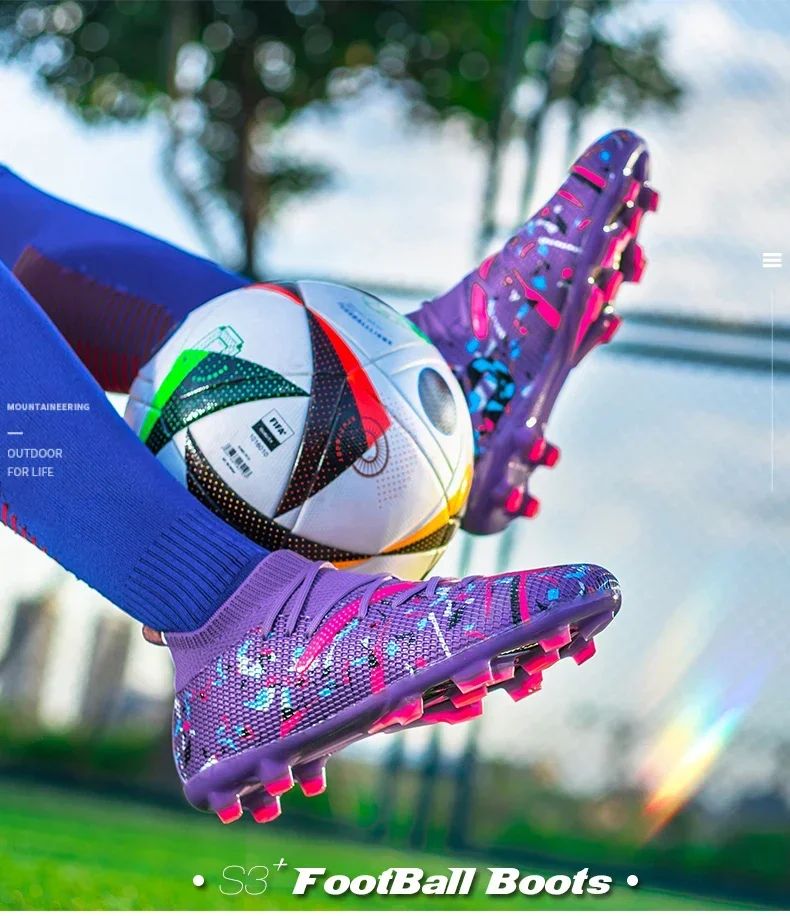 New Men TF/FG Soccer Shoes Society Original Grass Training Professional Cleats Football Boot Low Cut Top Quality Sneakers Casual