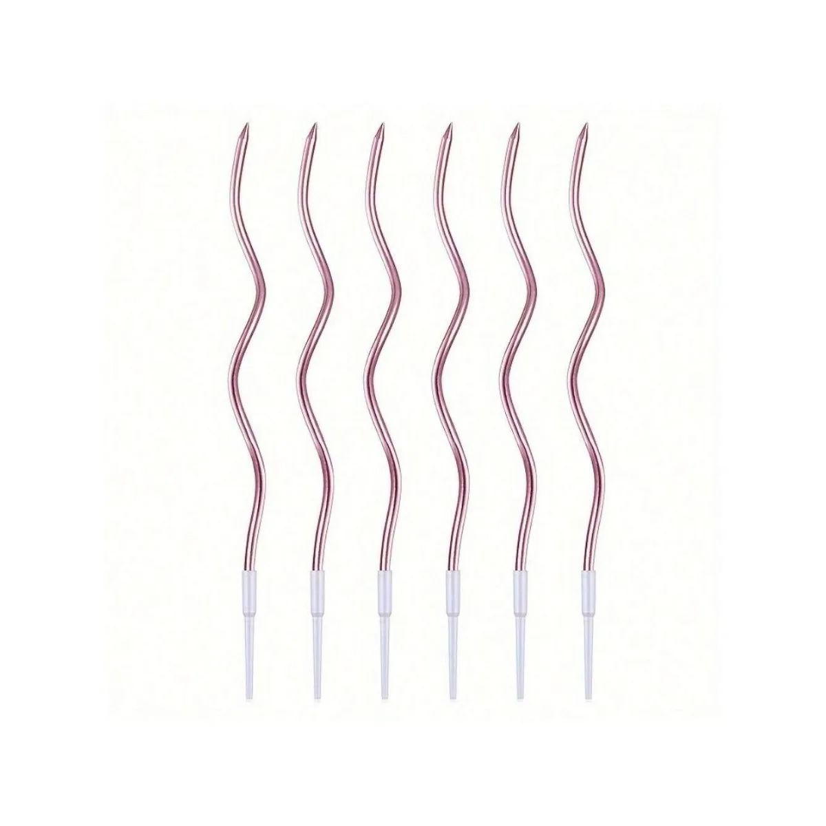 6/12/48pcs Birthday Candles Spiral Cake Candles  Long Thin Cake Candles For Wedding Party And Cake Decoration