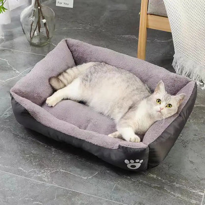 Cama grande e confortável para cães e gatos, casa quente, macia, algodão PP, cesto para cães, universal, impermeável, para gatos.