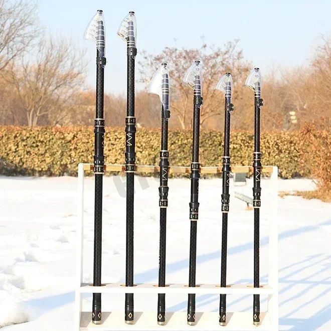 Vara de Pesca Telescópica de 2.1m-4.5m Vara de Surf para Viagem de Spinning 10-250g de Potência Vara de Arremesso de Longa Distância Vara de Baitcasting de Alto Carbono