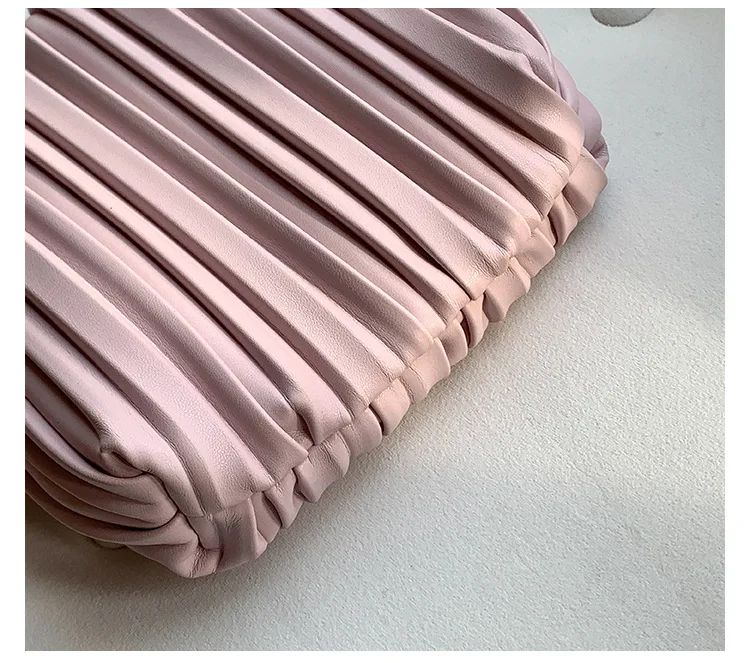 Summer Fashion New Crossbody Bag Women's PU Single Shoulder Mini Bag Luxury Versatile Pleated Casual Small Square Bag Handbags