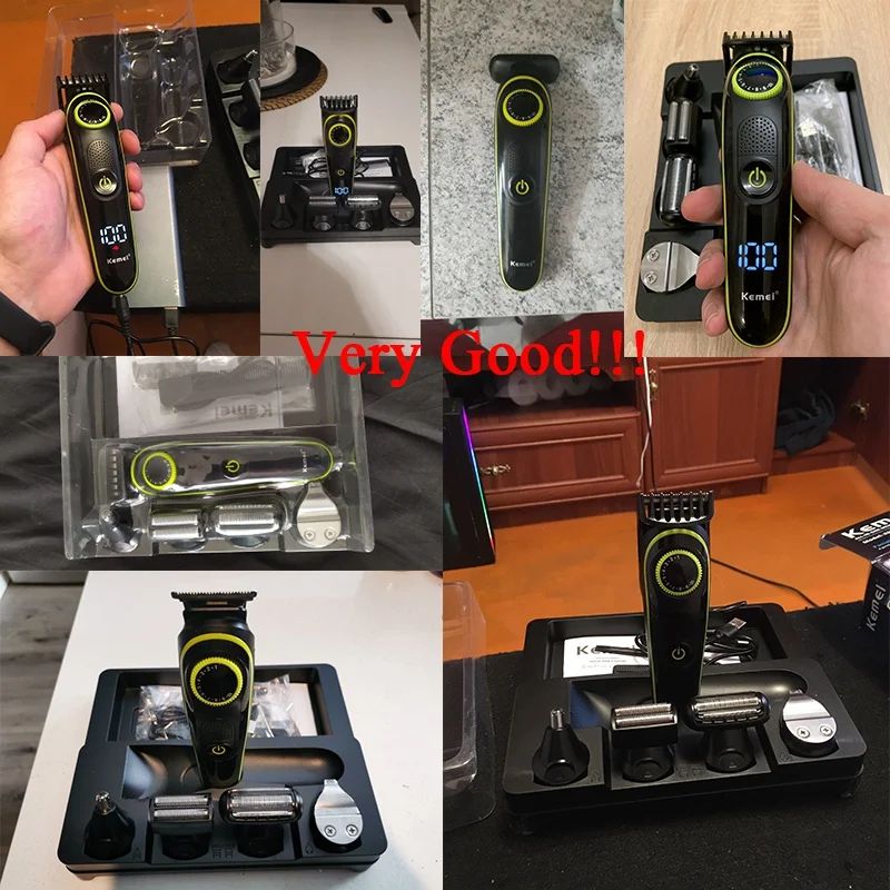 Kemei Electric Hair Clipper Multifunctional Men's Trimmer Electric Shaver Men's Razor Nose Trimmer KM-696 Hair Clipper