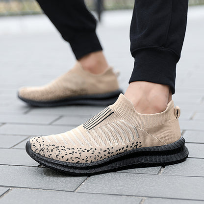 Sapatos Masculinos Casuais Respiráveis Leves para Exterior Tênis Masculinos Antiderrapantes Sapatilhas Slip-on Vulcanizados 2023