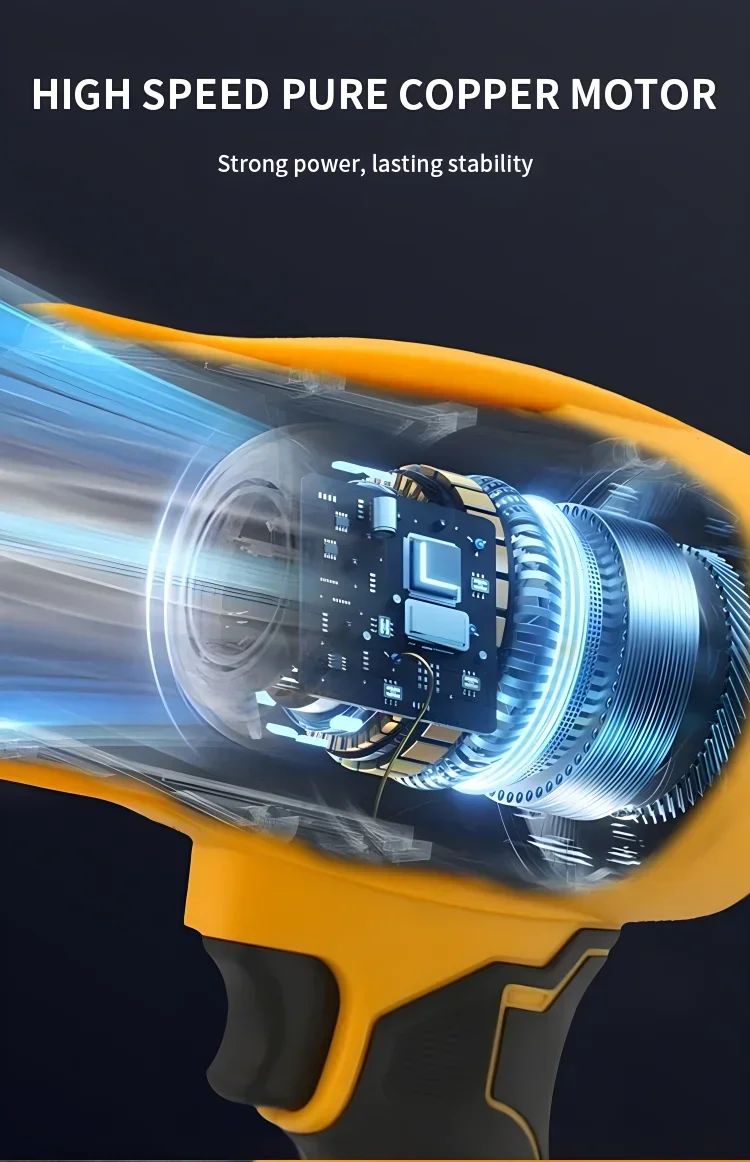 Soprador sem fio DeWalt 30000RPM Turbina elétrica Aspirador de pó doméstico Remoção de poeira portátil recarregável Ferramentas elétricas 20V
