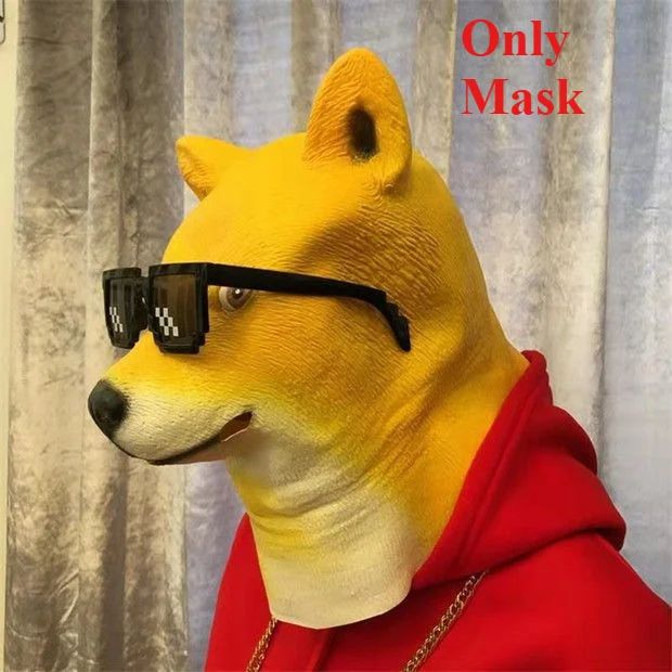 Funny Animal Latex Party Masks Dog Donkey Duck Horse Headgear Halloween Props Cosplay Mask for Adults Masquerade Mask