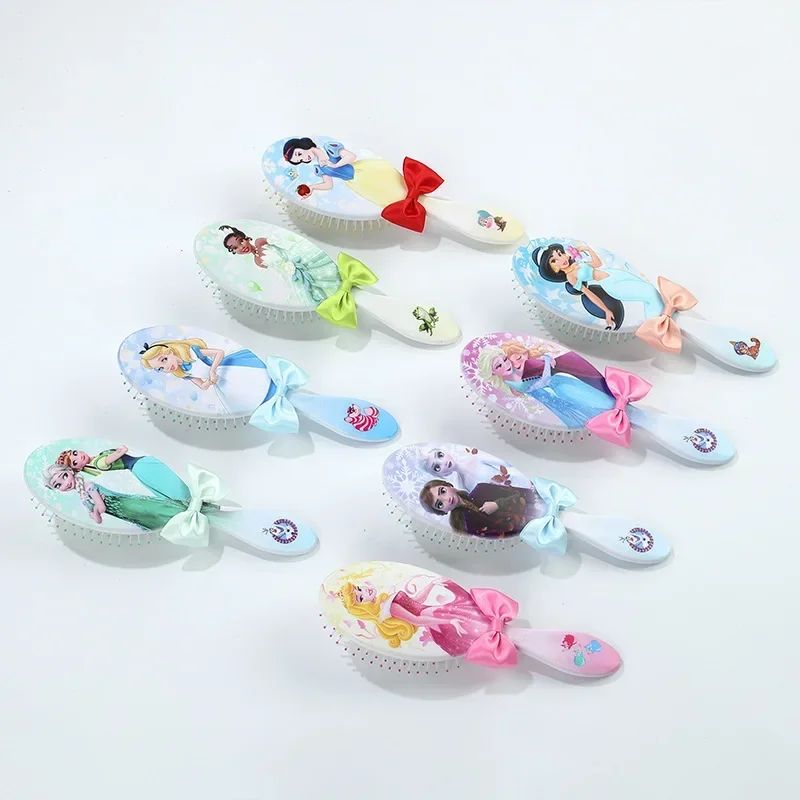 Pentes com almofada de ar tema Princesa Disney Pequena Sereia Ariel Princesa Elsa Anna Pente de massagem capilar fofo para crianças Presentes para meninas