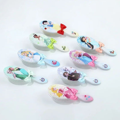 Pentes com almofada de ar tema Princesa Disney Pequena Sereia Ariel Princesa Elsa Anna Pente de massagem capilar fofo para crianças Presentes para meninas