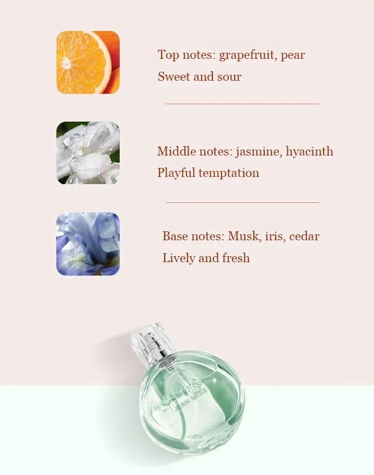 Perfume Feminino de Marca 100ml Perfume Clássico Leve Aroma Floral Fragrância Romântica Longa Duração Spray Corporal Charmoso