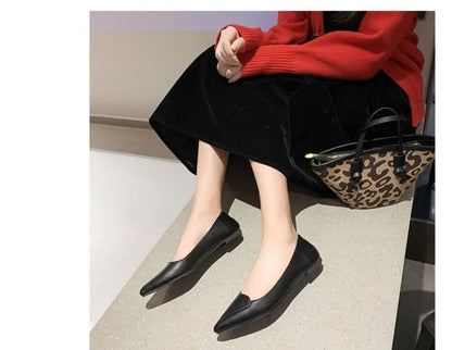 Simple Solid Coloured Women's Flats Classic Fashionable Style Pointed Toe Suitable for Business Office Comfortable To Wear