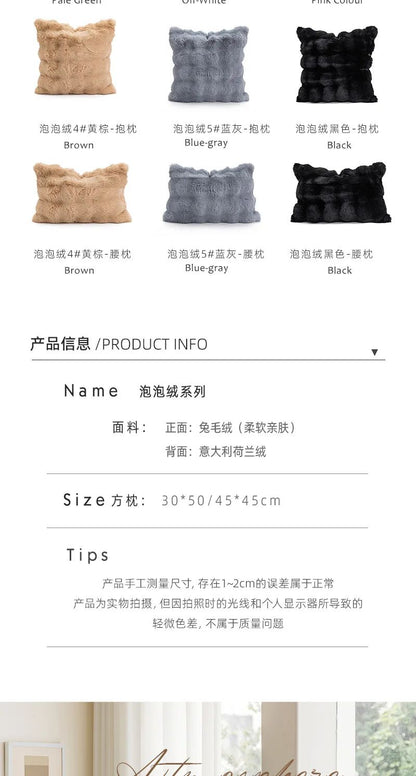 Pillowcase Decorative Home Pillows White Pink Retro Fluffy Soft Throw Pillowcover For Sofa Couch Cushion Cover 45x45 Pillow Hugs