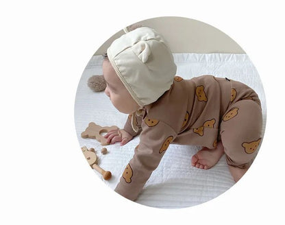 0-3T Baby Cotton Top Pant Suit Newborn Kid Boys Girls Clothes Set Long Sleeve Pj Set Cute Sweet Sleepwear Pajamas Set Outfit