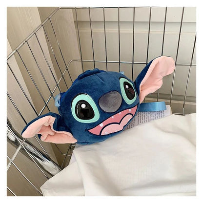 Disney Lilo & Stitch Plush Toys Kawaii Plush Messenger Bag Girl Handbag Anime Stuffed Toys Children Cartoon Plushie Soft Bag