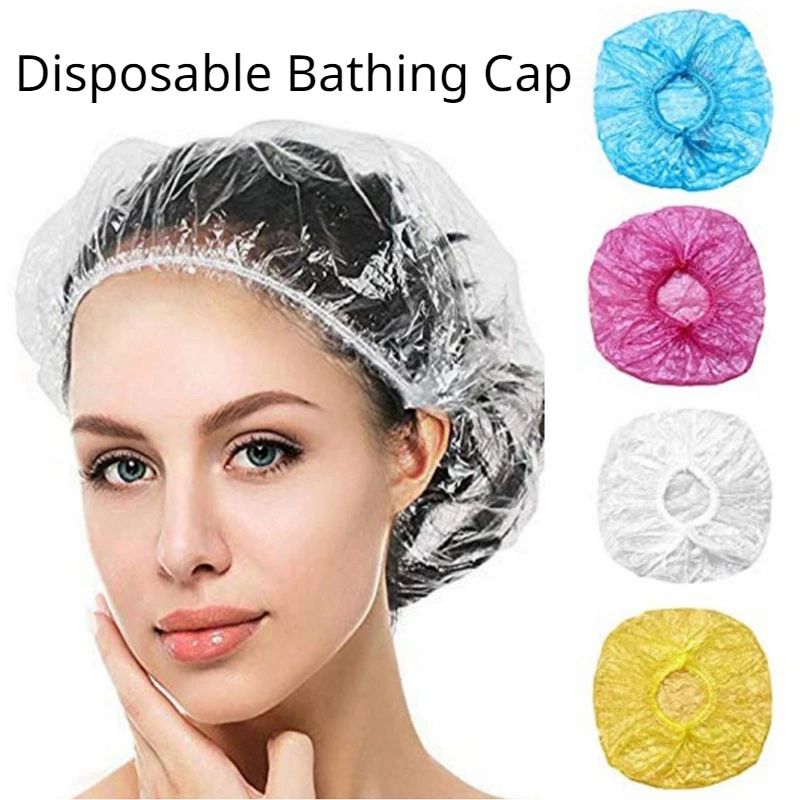 Toucas de Banho Descartáveis Acessórios para Sauna Transparentes e à Prova d'Água Toucas Descartáveis para Cabelo Produtos de Banheiro para Casa