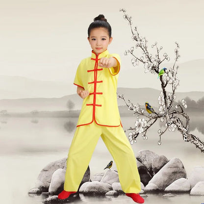 Kids Kung Fu Uniform Men Women Chinese Clothes Children's Sets Performance Boy Set Tai Chi Outfit Girl Wushu Costume Tang Suit