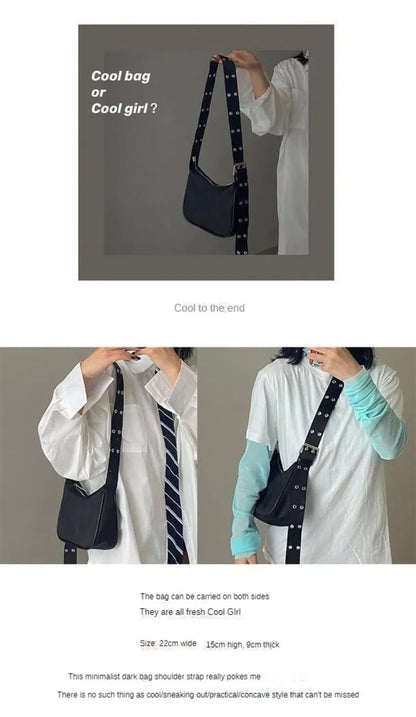 Women Armpit Bag New Nylon Bucket Fashion Solid Zipper SOFT Shoulder Bag Purses and Handbags Luxury Designer Black Tote Bag