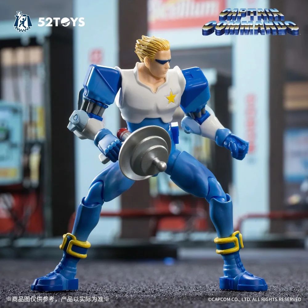 52toys Boneco Captain Commando Mack The Knife Ginzu The Ninja Baby Head Jogo de Fliperama Boneco de Ação 1/18 Brinquedo Presentes de Aniversário