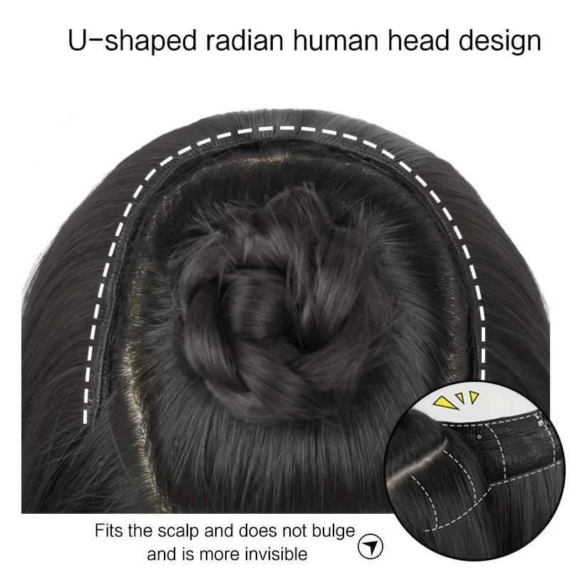 Extensões de Cabelo Sintéticas Longas Onduladas em U com Presilha 16/20/24 polegadas com Tic-Tac para Mulheres Acessórios de Cabelo