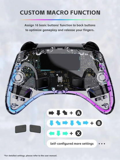 DATA FROG Transparent LED Wireless Controller For Switch Switch Lite Switch OLED Gamepad