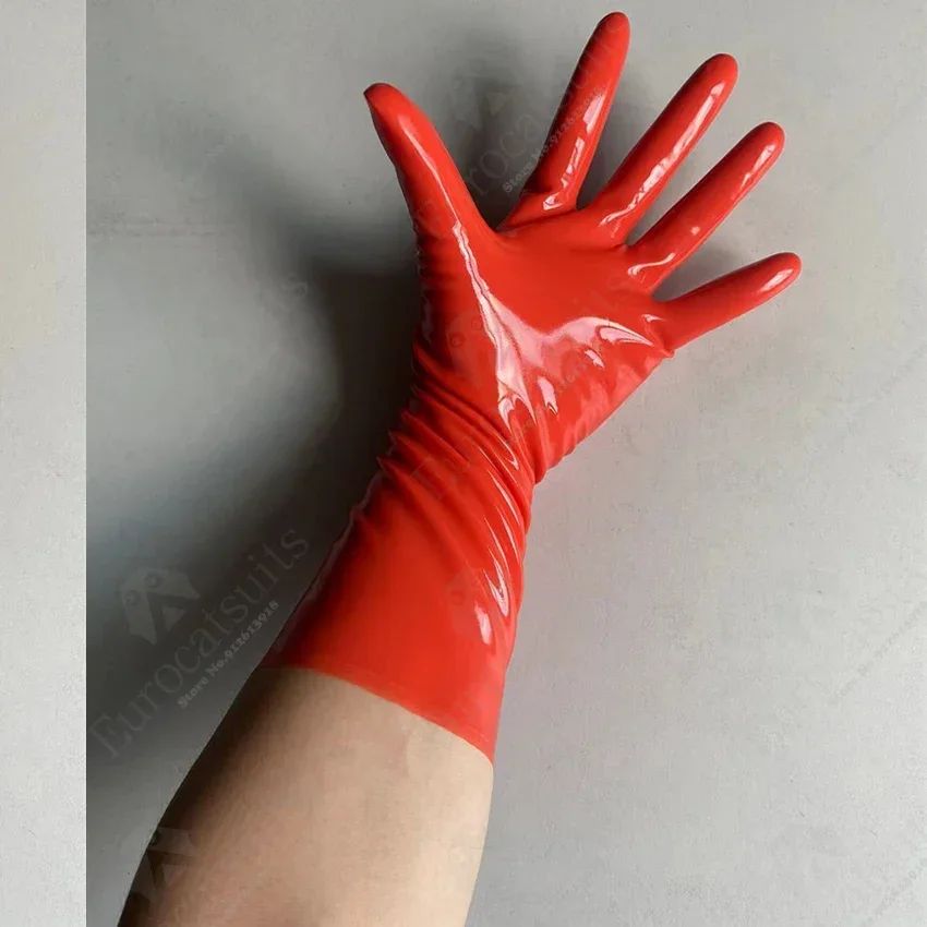 men Latex Gloves rubber socks  rubber Black Short  Gloves   Unisex Seamless chlorine  One-time molding  wear