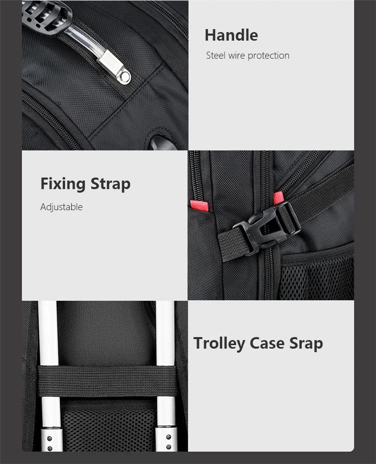 2025 Swiss-Multifunctional bags Durable 17 Inch Laptop Backpack, Travel Bag,College Bookbag,USB Charging Port,Water Resistant