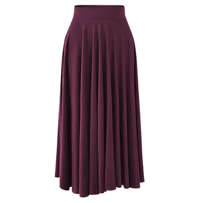 Plus Size High-waisted Skirt Loose-fit Wide-leg Umbrella Skirt Pleats Women's Fashion Clothing Long 80cm