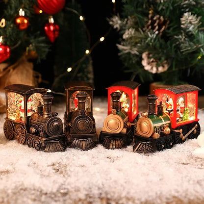 2026 Christmas Gift Christmas Crystal Ball Ornaments LED Lights Train Santa Claus Merry Christmas Decoration for Home Party Xmas
