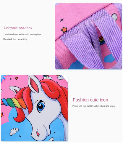 Bolsa Escolar Unicórnio de Desenho Animado para Meninos Meninas, Mochila Escolar de Grande Capacidade, Mochila de Jardim de Infância e Ensino Fundamental, Bolsa Infantil Kawaii