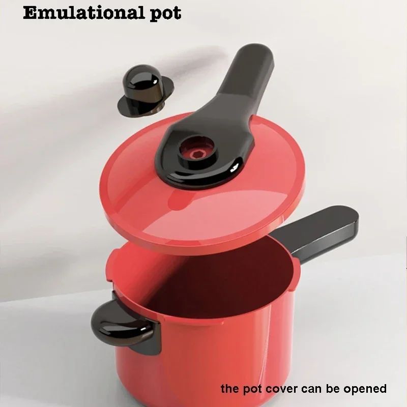 Brinquedos Infantis de Faz de Conta Cozinha Vermelha Brinquedos de Simulação de Alimentos Cozinhando Brinquedos Interativos Educacionais de Casa para Meninas Meninos