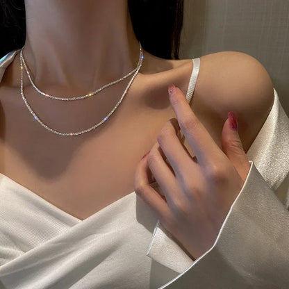 Colares de Aço Inoxidável Preto Exquisito Minimalista Pingente Quadrado Gargantilha Correntes Colar da Moda para Mulheres Presentes de Joalheria para Festas
