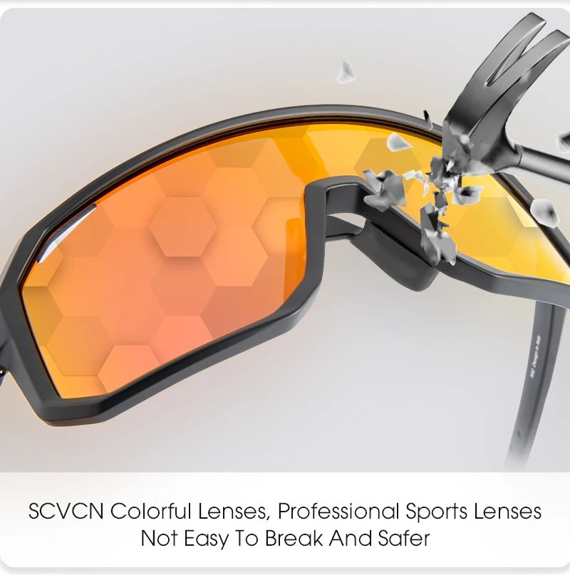 SCVCN Photochromic Cycling Glasses Bike Mountain Bicycle Golf UV400 Sunglasses Sport Protection Glasses for Men Women Baseball