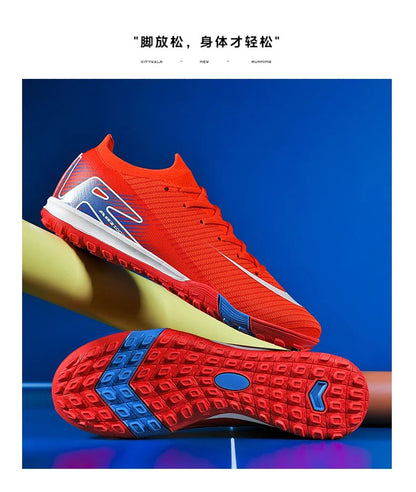 New Men Football Boots Cleats Long Spikes Outdoor Sport Soccer Shoes Adult Training Boys Non Slip Breathable Match Comfortable