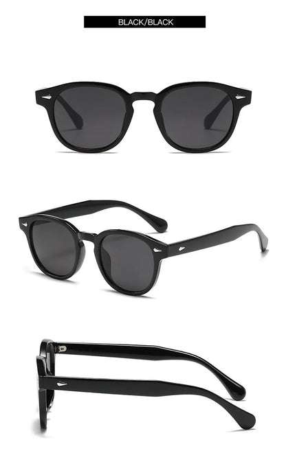 JNPCXI Quality New Retro Round Sunglasses Women Fashion Rivets Decoration Shades UV400 Men Punk Leopard Sun Glasses